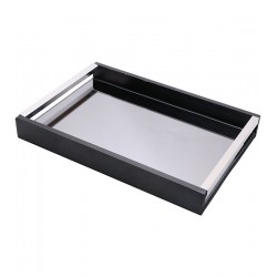 Bandeja 60cm Por 35cm Com Espelho Naturals Madeira Black
